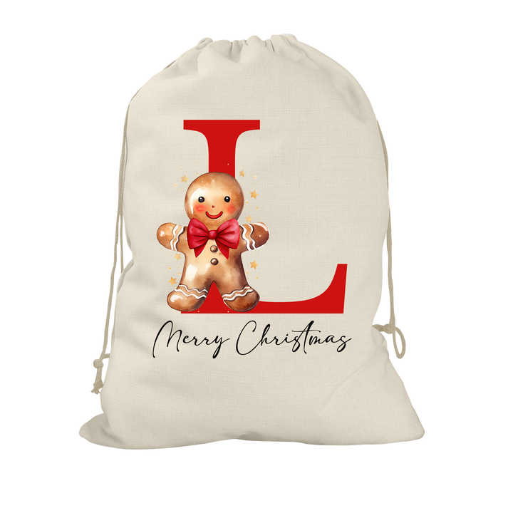 Gingerbread Man Santa Sack