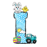 Easter Cars Initial Enamel Mug