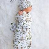 baby elephant personalised swaddle