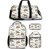 boys construction backpack lunch bag duffle bag combo