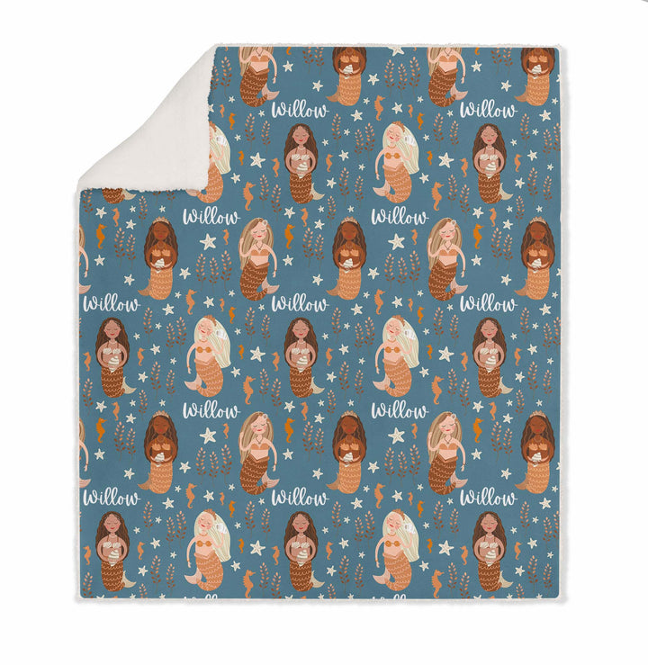 MERMAID KIDS BLANKET SHERPA