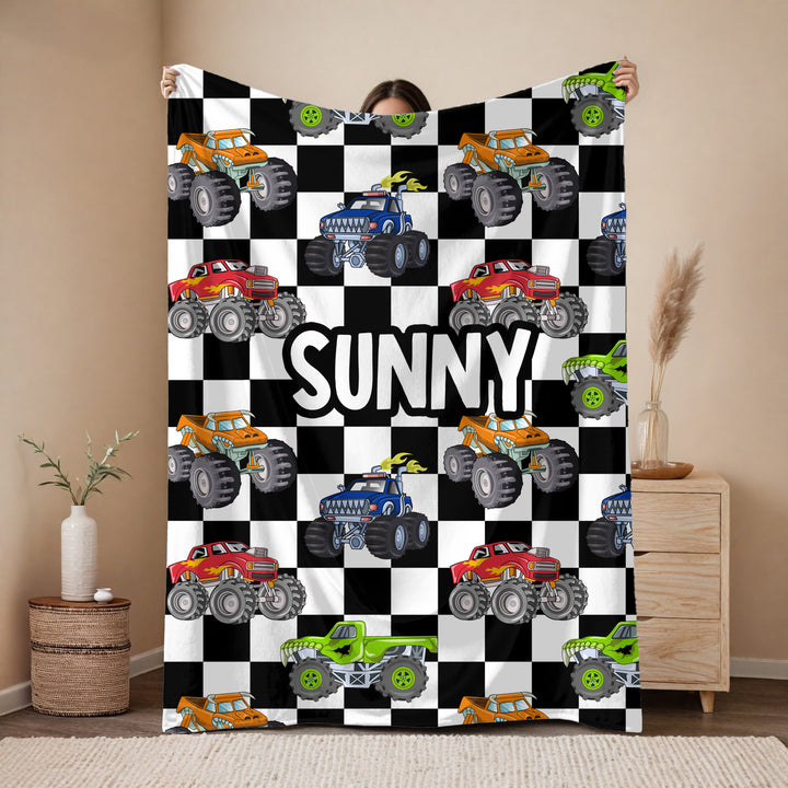 Personalised Truck Blanket – Boys Adventure Design