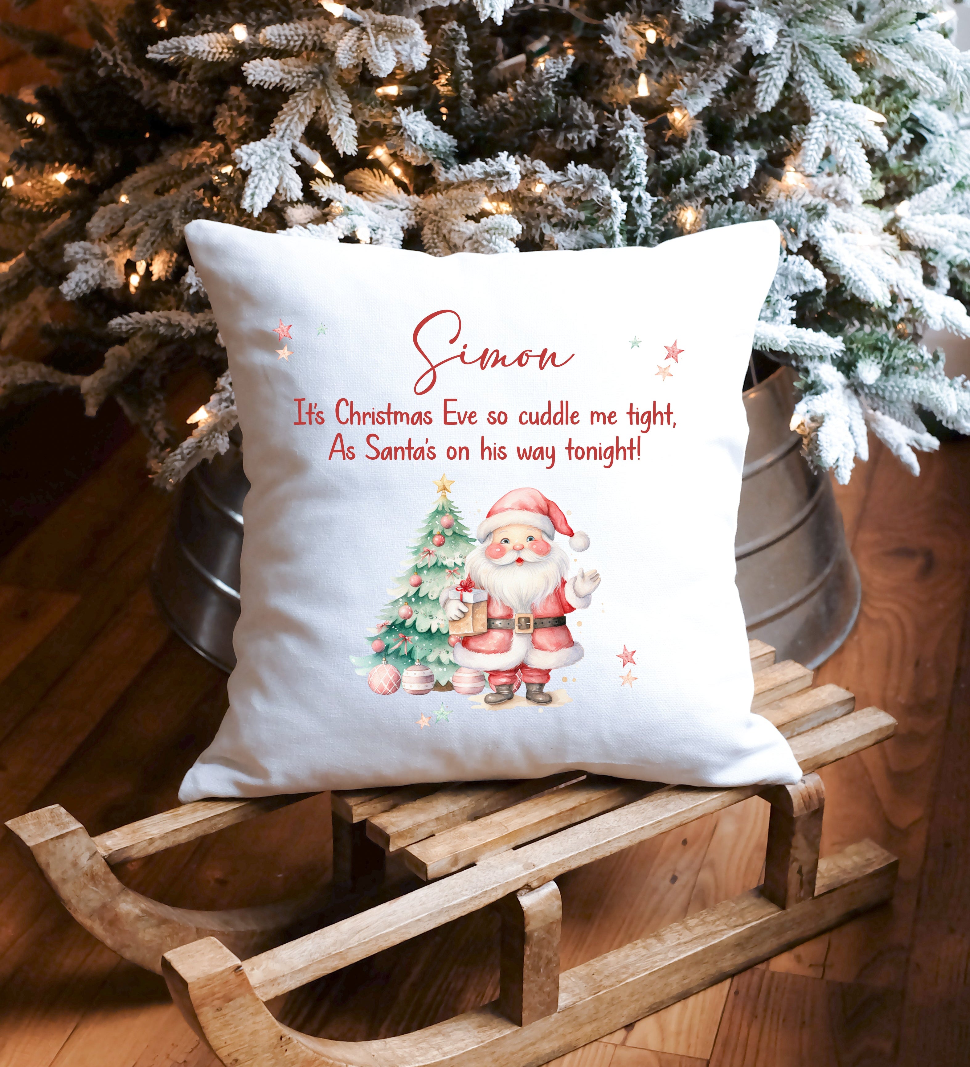 Santa is on His Way Cushion