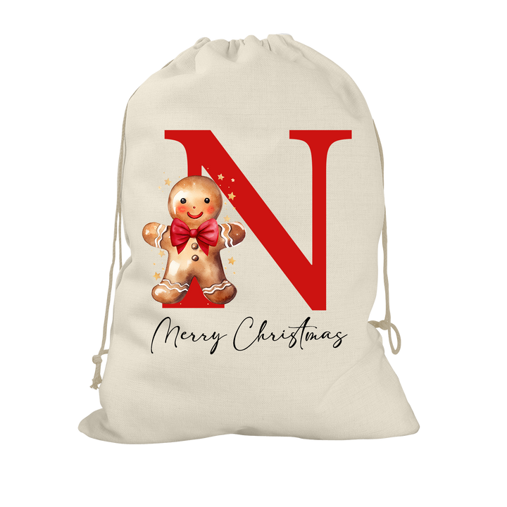Gingerbread Man Santa Sack