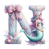 Mermaid Initial Hooded Towel