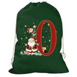 Initial Christmas Drawstring Sack - Santa Claus