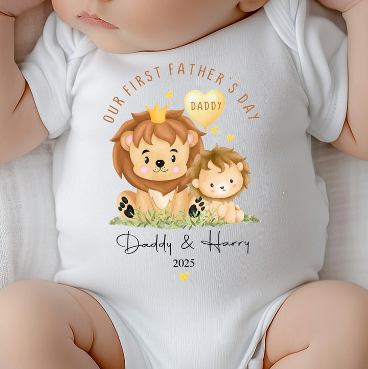 Daddy Lion Onesie baby clothes with cute lion design