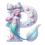 Mermaid Initial Hooded Towel