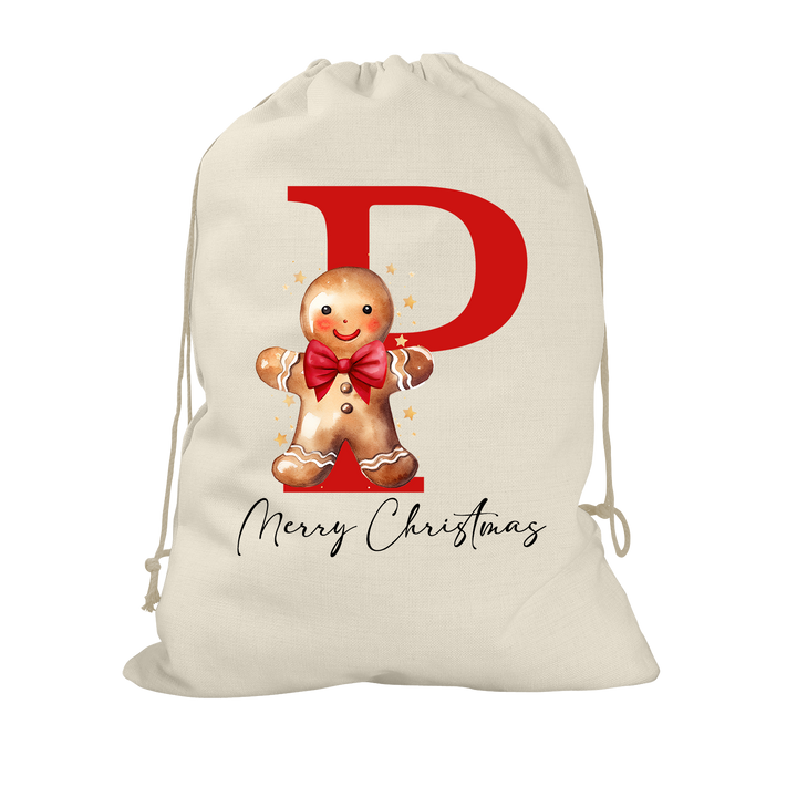 Gingerbread Man Santa Sack