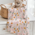 floral personalised baby blankets