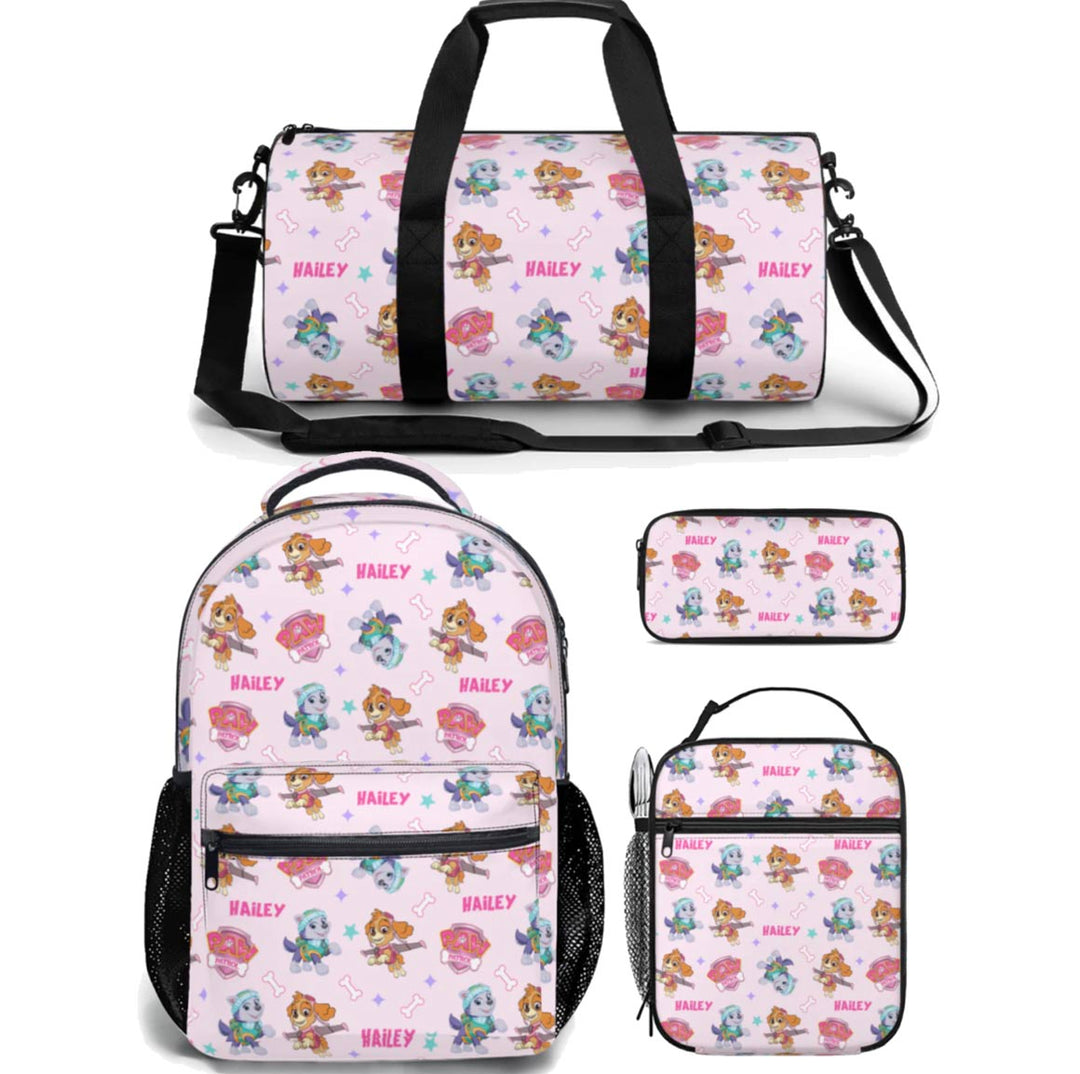 girls paw patrol backpack lunch bag duffle bag combo