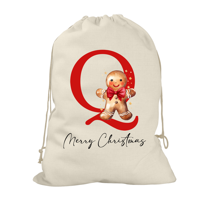 Gingerbread Man Santa Sack