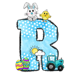 Easter Cars Initial Enamel Mug