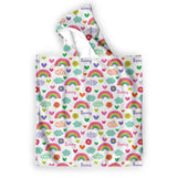 kids hooded towel rainbow girls