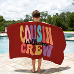 personalised cousin crew towel