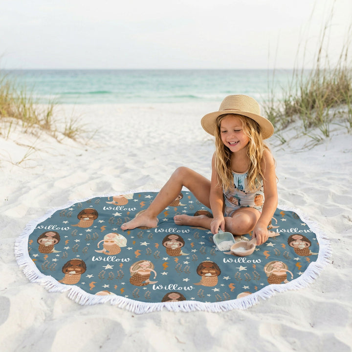 Personalised Round Beach Towel