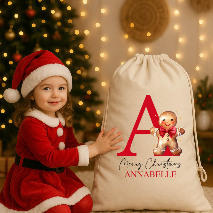 Gingerbread Man Santa Sack