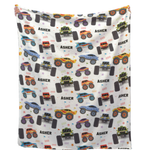 monster truck blanket