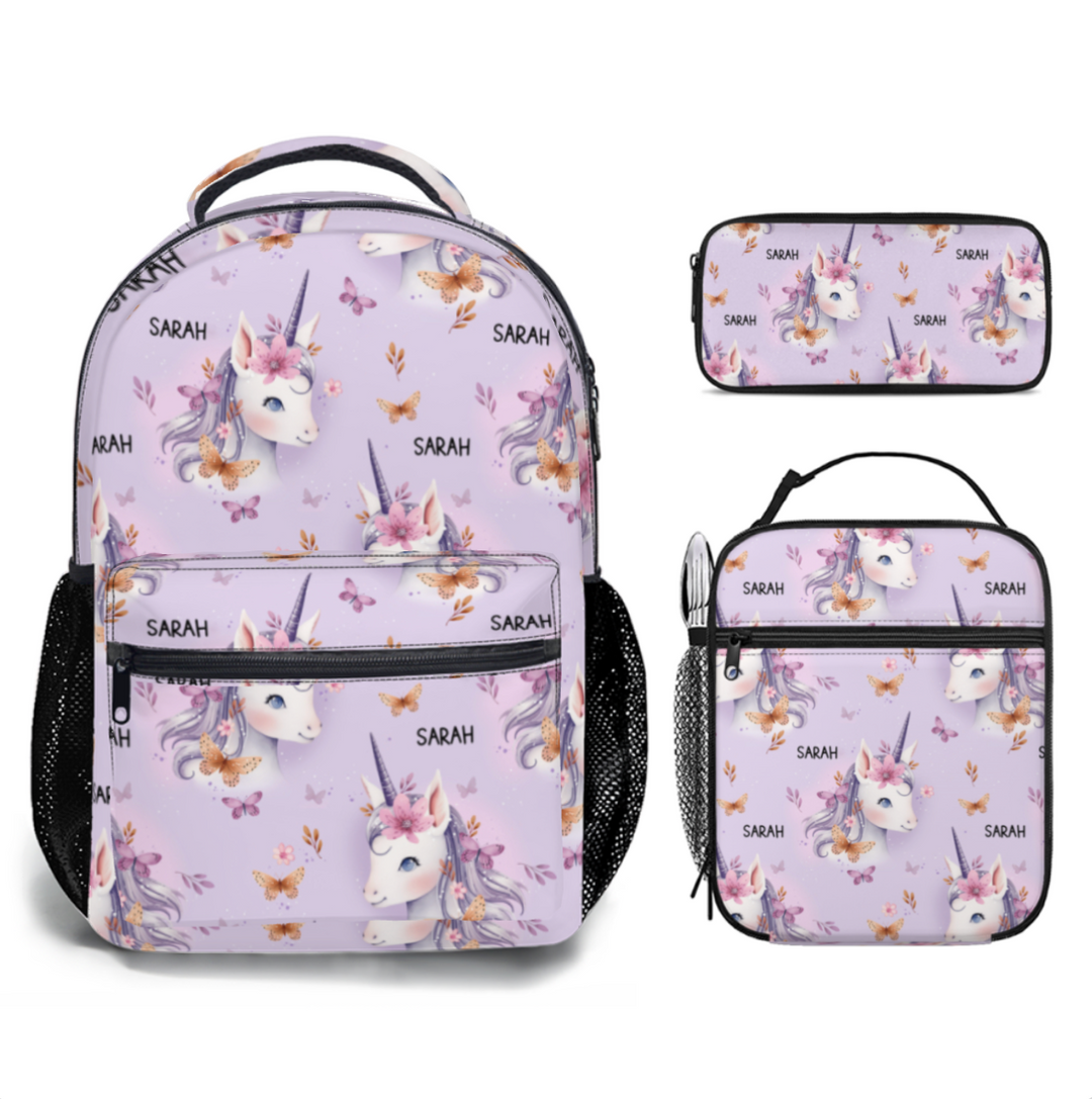 unicorn backpack lunch bag
