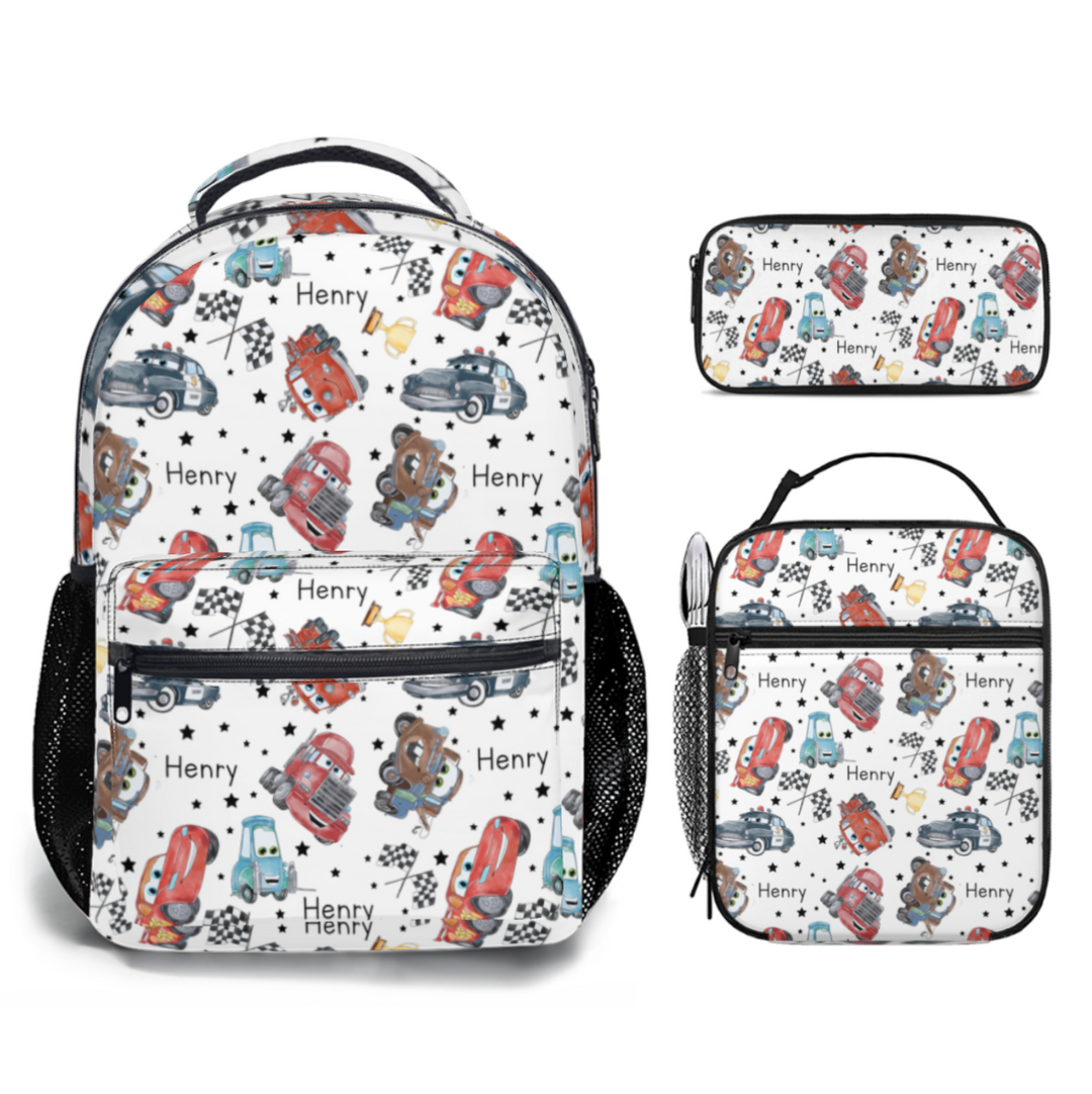 disney cars backpack lunch bag