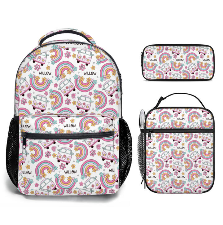 girls backpack lunch box