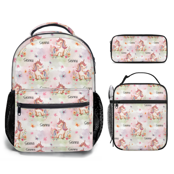 unicorn backpack lunch bag
