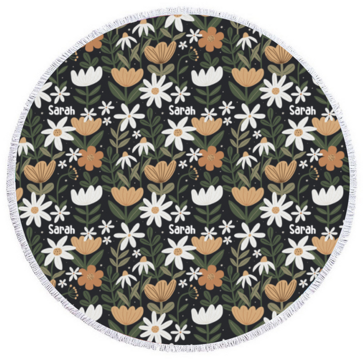 round beach towel
