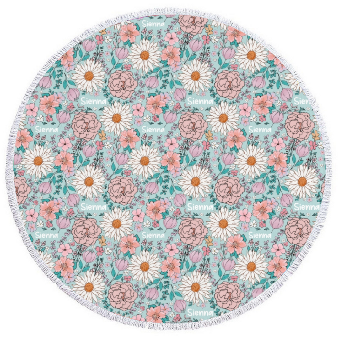 Personalised Round Beach Towel