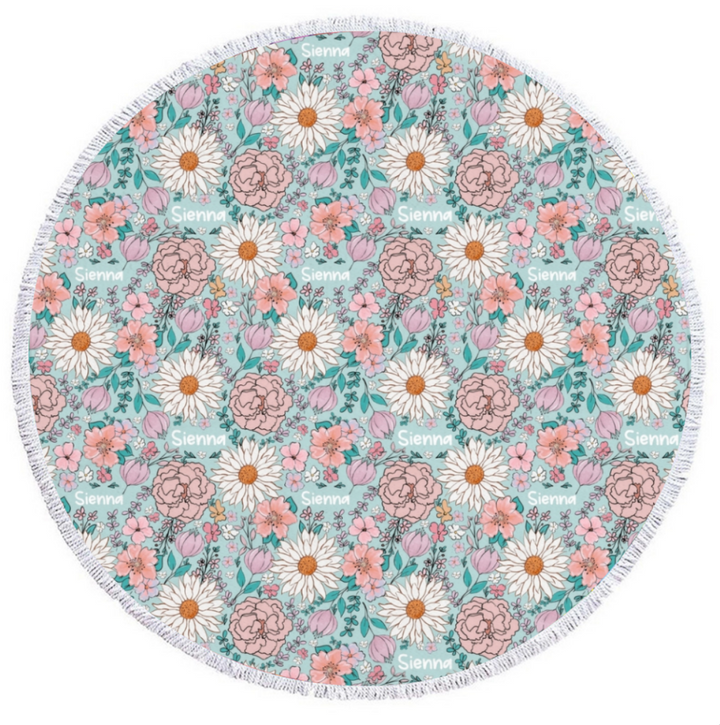 Personalised Round Beach Towel