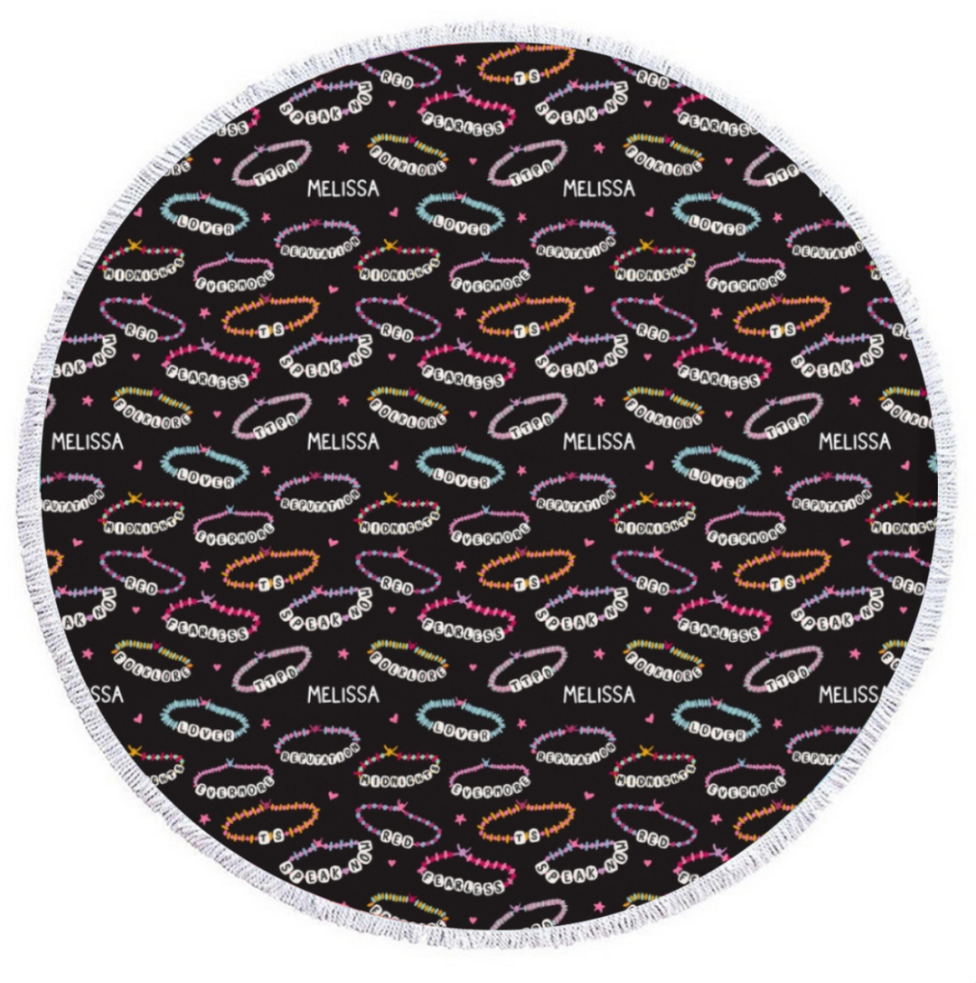 Personalised Round Beach Towel