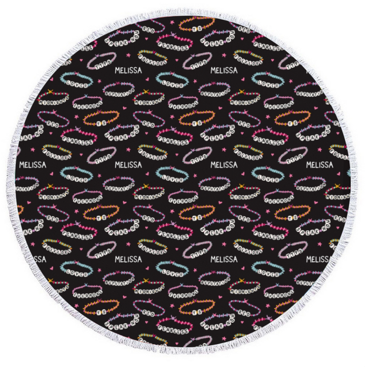 Personalised Round Beach Towel