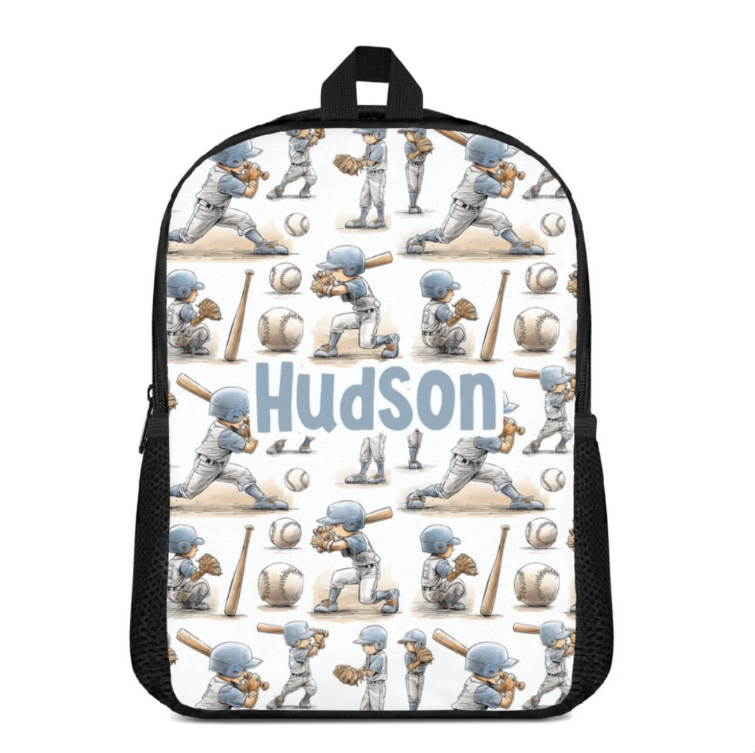 Custom Name Double Pocket School Bag