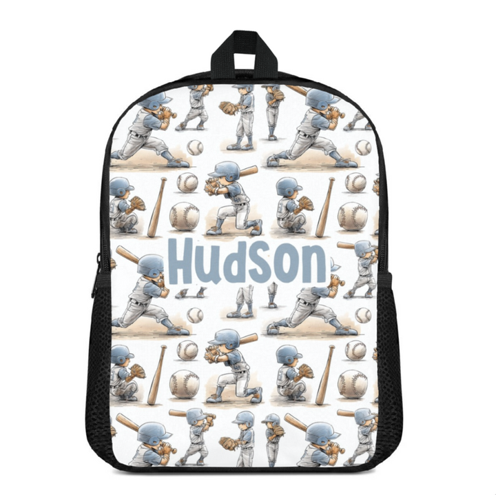 Custom Name Double Pocket School Bag