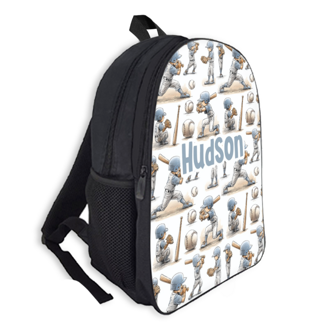 Custom Name Double Pocket School Bag