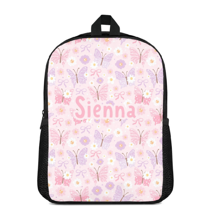 Custom Name Double Pocket School Bag