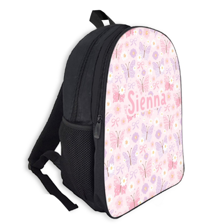 Custom Name Double Pocket School Bag