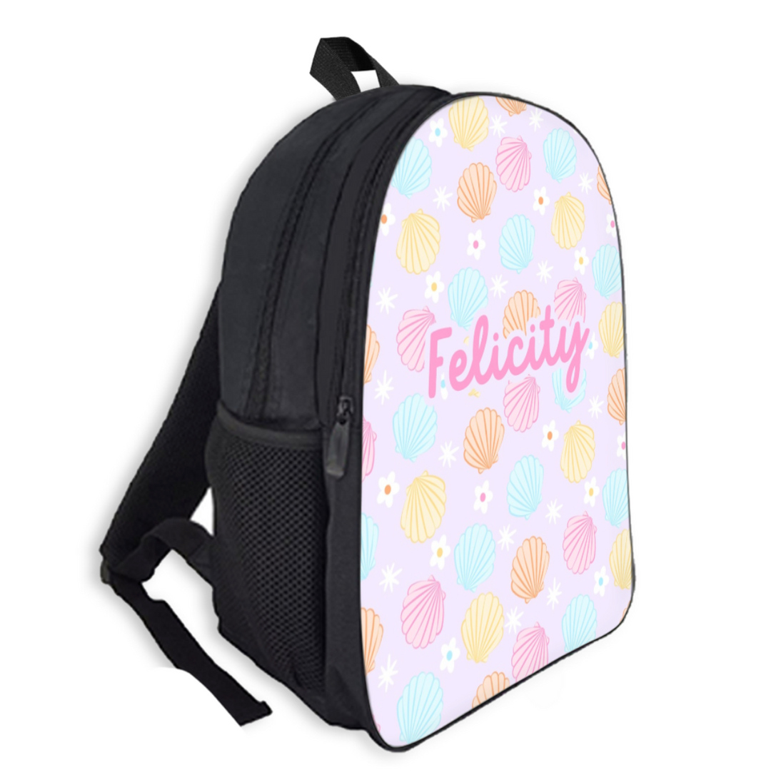 Custom Name Double Pocket School Bag