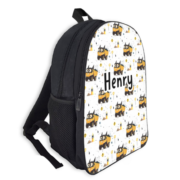 Custom Name Double Pocket School Bag