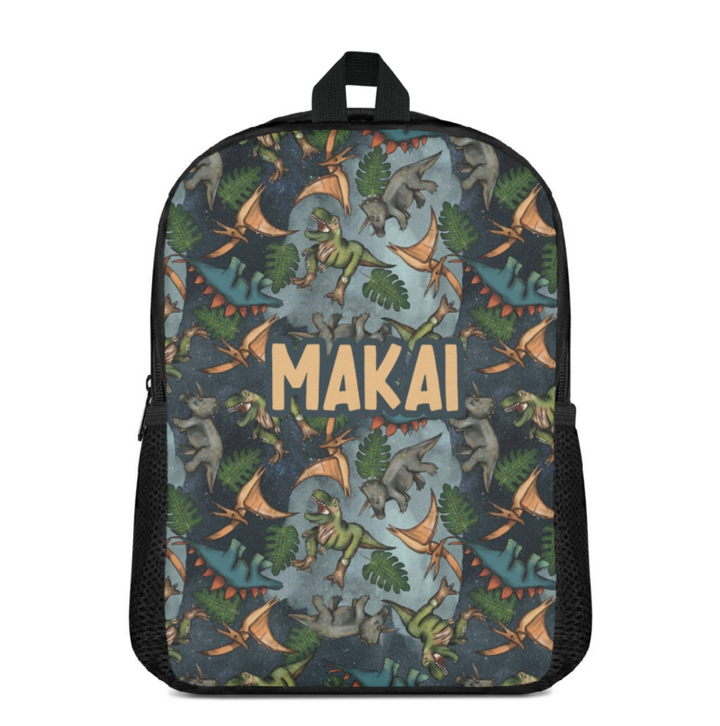 Custom Name Double Pocket School Bag