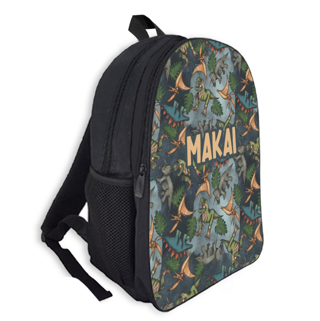 Custom Name Double Pocket School Bag
