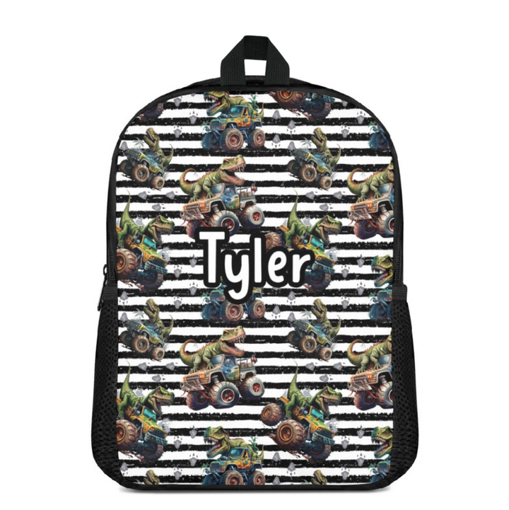 Custom Name Double Pocket School Bag