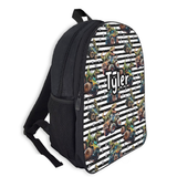 Custom Name Double Pocket School Bag