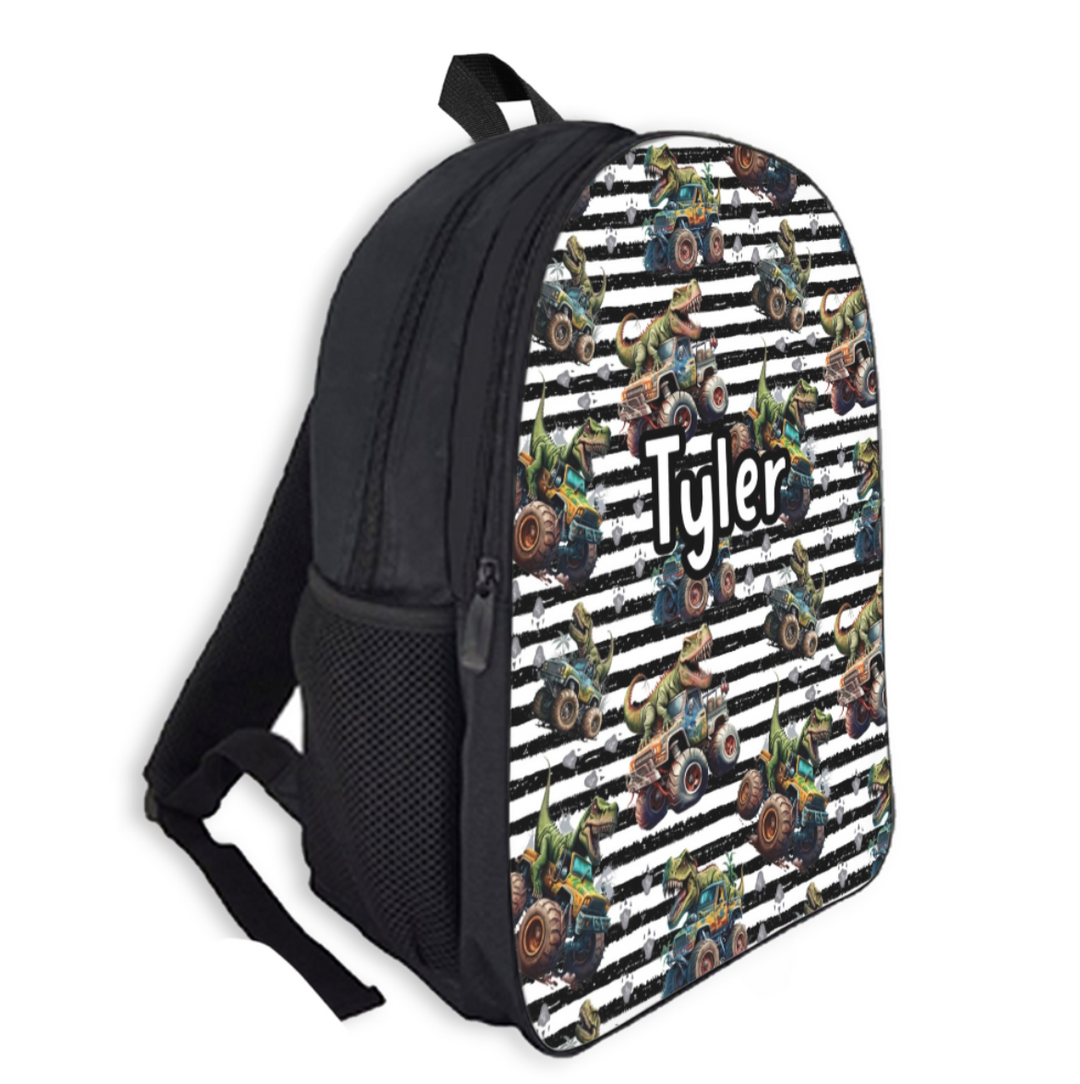 Custom Name Double Pocket School Bag
