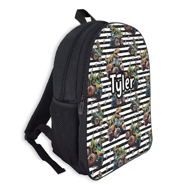 Custom Name Double Pocket School Bag