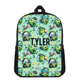 Custom Name Double Pocket School Bag
