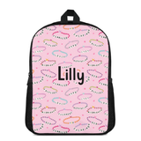 Custom Name Double Pocket School Bag