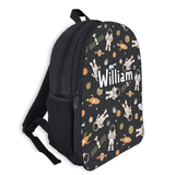 Custom Name Double Pocket School Bag
