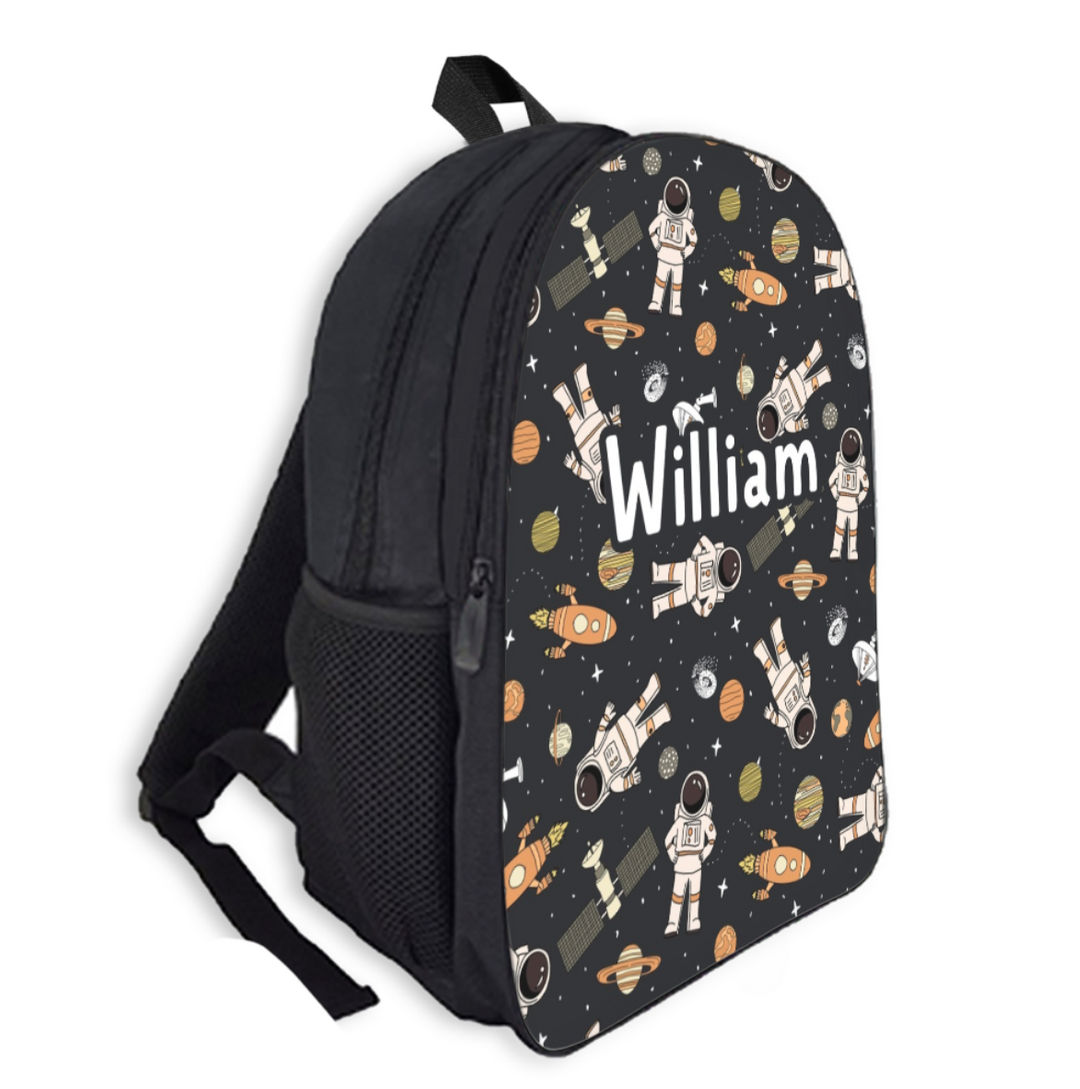 Custom Name Double Pocket School Bag