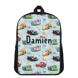Custom Name Double Pocket School Bag
