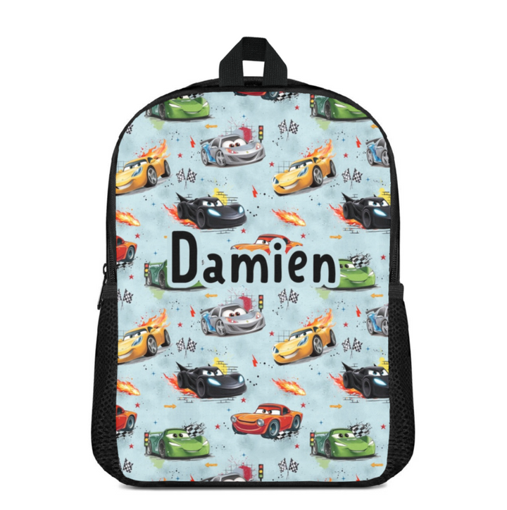 Custom Name Double Pocket School Bag